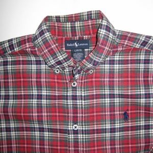 Boys Ralph Lauren Plaid Button Down Size Large